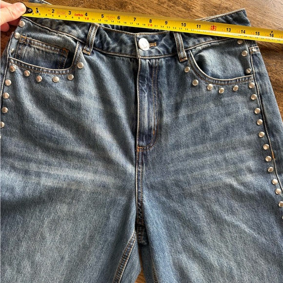 House of Harlow 1960 Blue Flare Jeans with Studs - Picture 7 of 10